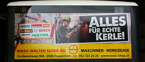 Postauto-Werbung WASU Walter Suter AG